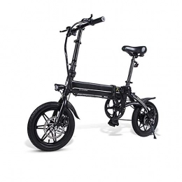 Gowell Bici Gowell Nero Bicicletta Elettrica Pieghevole 250W 36V Bici Elettriche al Lavoro Batteria Cambio Shimano 21 velocità / 7 velocità E-Bike para Adultos