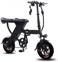 Gpzj Bici Gpzj Bici elettrica, Facile da Piegare e trasportare Design Mini Pedale a Due Ruote per Auto elettrica Bici Leggera e in Alluminio Pieghevole con Pedali per Uomo e Donna, 35 km
