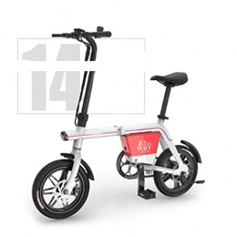 Gpzj Bici Gpzj Mini Bici elettrica 240W ciclomotore Elettrico Leggero con Batteria al Litio 48V10A fari a induzione Intelligente Misuratore Multifunzione (Pieghevole)