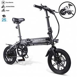 GUOJIN Bici GUOJIN 14 Bicicletta Elettrica, Pura Carico Utile Massimo 100 kg Il Motore 250 W Fornisce Un Massimo di 25 km / h, Nero