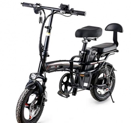 GUOJIN Bici GUOJIN 14 Bicicletta Elettrica, Pura Carico Utile Massimo 120 kg Il Motore 400 W Fornisce Un Massimo di 25 km / h, Nero