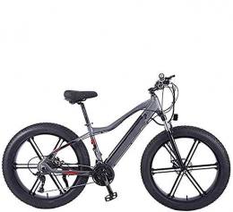 GYL Bici GYL Bici elettrica Mountain Bike Motoslitta 26 pollici 36V 10Ah 350W Batteria al litio rimovibile nascosta Lega di alluminio Pneumatico spesso adatto per adulti urbani all'aperto, Grigio