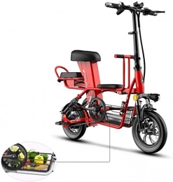 GYL Bici GYL Bicicletta elettrica Bicicletta pieghevole Bicicletta a tre posti Bicicletta elettrica 48V Bicicletta elettrica da 12 pollici per animali domestici con funzione di ricarica USB per pendolari fami