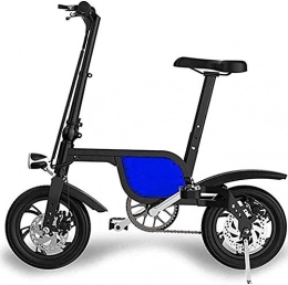 GYL Bici GYL Bicicletta elettrica Pieghevole Bicicletta Scooter Viaggi Sport all'aria aperta Telaio in lega di alluminio 12 '250 W 36 V 6 Ah Batteria agli ioni di litio ad alta capacità Carico: 120 kg, Blu