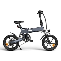 HappyBoard Bici elettriches HappyBoard Bicicletta Elettrica 16” Bici Elettrice Pieghevole Leggera Adulto E-bike, Li-Batteria 36V / 7, 5Ah, Pedalata Assistita, Donna Uomo (Gris-1)