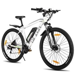 ROCKSHARK Bici Hiland Bicicletta Elettrica Da 27, 5 / 29", Da Uomo e Da Donna, Bicicletta Elettrica Mountain Bike Con Motore Da 250 Watt, 10, 4 Ah, Display LCD, Bicicletta Elettrica a 21 Marce