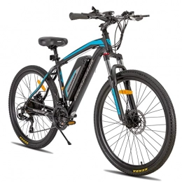 ROCKSHARK Bici HILAND Rockshark E-Bike Elettrica Mountain Bike 250 W Motore 26 pollici Mountain Bike per uomo e donna Shimano 21 marce freno a disco forcella ammortizzata con batteria al litio da 36 V 10, 4 Ah