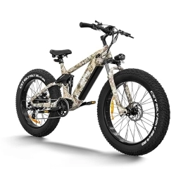 Himiway Bici elettriches Himiway Cobra Bicicletta Elettrica Adulto 96-110km Bici Elettrica 48V 20Ah Fat Bike Elettrica 26" X 4.8" Mountain ebike 25km / h 250W Four-Bar Linkage Suspension freno idraulico Shimano 7 Uomo Donna