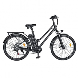 HITWAY Bici HITWAY Bicicletta elettrica da città 26" Ebike 250W con batteria agli ioni di litio rimovibile 36V 10A per adulti, bicicletta Shimano a 7 marce per donna BK8