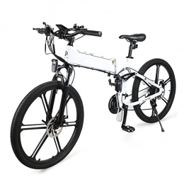 HMEI Bici elettriches HMEI Bici elettrica da 500W per Adulti Pieghevole Bicicletta elettrica da Montagna 20 mph 21 velocità 48V 10. 4Ah Bicicletta elettrica Pieghevole (Colore : D)