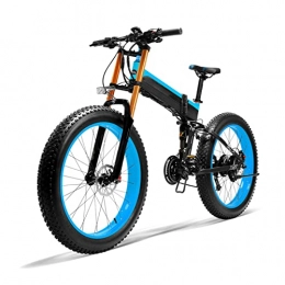 HMEI Bici elettriches HMEI Bicicletta elettrica Pieghevole Bici elettrica 1000W per Adulti, Bicicletta elettrica Pieghevole City Snow Beach 48V 14.5Ah Snow 26 * 4.0 Fat Tire Bici elettrica (Colore : Blu, Taglia : A)