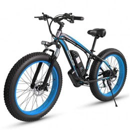 HSART Bici HSART Biciclette Elettriche per Adulti, Mountainbike Fuoristrada Lega Alluminio 500W IP54 Impermeabile Batteria Rimovibile agli Ioni Litio da 48V / 15Ah per All'aperto Commutare, Blu