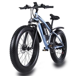 HWWH Bicicletta Elettrica Bici Elettrica Sospensione Completa Mountain Bike per Adulti Unisex 26 pollici 3 modalità di guida e 21 Turni Batteria al Litio da 48V / 17Ah Carico 180Kg