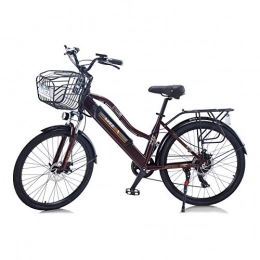 Hyuhome Bici elettriches Hyuhome Bici elettriche di aggiornamento 2021 per donne adulte, fuoristrada 26" 36V 250 / 350W Batteria al litio nascosta agli ioni di litio rimovibile Bicicletta elettrica da montagna (Brown, 250W)