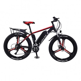 Hyuhome Bici elettriches Hyuhome - Bicicletta elettrica per adulti, in lega di magnesio ebike da 26", 36 V, 250 W, 13 Ah, rimovibile agli ioni di litio, da uomo, colore: Red, 250 W13A80 KM