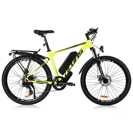 Hyuhome Bici Hyuhome Biciclette elettriche per adulti Bicicletta Ebike in lega di alluminio con batteria agli ioni di litio rimovibile da 36 V / 12, 5 Ah (26 '', giallo-36 V 12, 5 Ah)