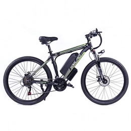 Hyuhome Bici elettriches Hyuhome Biciclette elettriche per Gli Adulti, 350W Lega di Alluminio-Bici della Bicicletta Removibile 48V / 10 Ah agli ioni di Litio della Bici di Montagna / Commute Ebike, Black Green