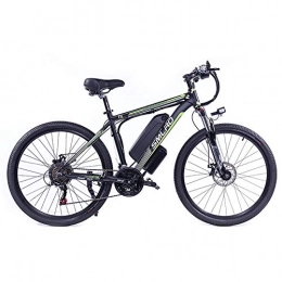 Hyuhome Bici elettriches Hyuhome Biciclette elettriche per Gli Adulti, IP54 Impermeabile 500 / 1000W Lega di Alluminio-Bici della Bicicletta 48V / 13Ah agli ioni di Litio della Bici di Montagna / Commute Ebike, Black Green, 500W