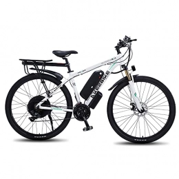 Hyuhome Bici elettriches Hyuhome Mountain bike elettrica da 29" per adulti, 1000 W, mountain bike da uomo, 48 V, 13 A, batteria al litio con cambio Shimano a 21 marce, per viaggi all'aperto (Moonlight White)