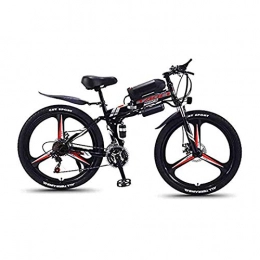 Hyuhome Bici elettriches Hyuhome Mountain Bike Elettrico per Adulti, Pieghevole MTB Ebikes Uomo delle Signore delle Donne, 360W 36V 8 / 10 / 13Ah all Terrain 26" Mountain Bike / Commute Ebike, Black One Wheel, 8AH