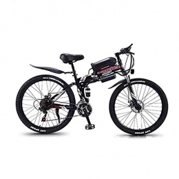 Hyuhome Bici elettriches Hyuhome Mountain Bike Elettrico per Adulti, Pieghevole MTB Ebikes Uomo delle Signore delle Donne, 360W 36V 8 / 10 / 13Ah all Terrain 26" Mountain Bike / Commute Ebike, Black Spoke Wheel, 13AH