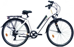 i-Bike Bici i-Bike City Easy Vivaldi, Bicicletta elettrica Unisex Adulto, Bianco, Standard