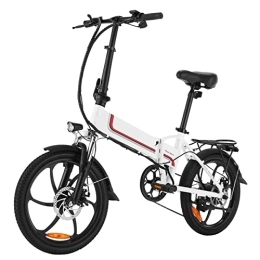 IEASE Bici IEASEzxc Bicycle Bike Tire Electric Bicycle Beach Bike Booster Bike inch Lithium Battery Folding Mens;s ebike (Color : White)