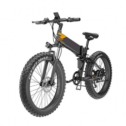 Jieer Bici elettriches JIEER Bici Elettrica da Neve 400W Mountain Bike Pieghevole, Bici Ibrida Elettrica 26 Pollici Fat Bike 48V 10Ah Motoslitta Pieghevole Ebike per Pendolari in Città Ciclismo All'Aperto Allenamento da