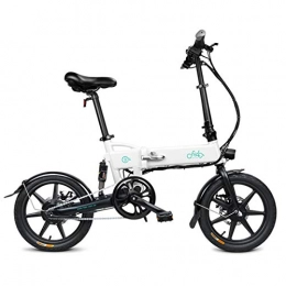 jiyoujianzhu Bici jiyoujianzhu Bicicletta Elettrica Pieghevole per Adulti, Bici Elettrica da Pendolarismo con Motore da 250 W, Bicicletta Elettrica Pieghevole 7, 8 Ah per Strumento da Ciclismo Leggero All'aperto Bianca