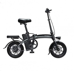 JNWEIYU Bici elettriches JNWEIYU Bicicletta Elettrica Pieghevole Adulto Portatile e Facile da riporre agli ioni di Litio e Silenzioso Motore Farfalla del Pollice con Speed ​​Display LCD (Color : Black)