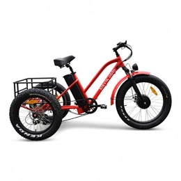 Jorvik Bici elettriches Jorvik Odin - Triciclo Elettrico da Montagna, 500 W, 48 V, Red