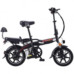 JXH Bici JXH 14 a Citt del Pieghevole E-Bike Bici elettrica con Rimovibile Grande capacit agli ioni di Litio (48V 350W), per Outdoor Ciclismo Viaggi Lavorare Fuori e Pendolarismo, Black 10a