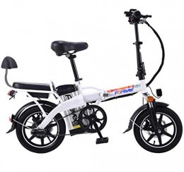 JXH Bici JXH 14 a Citt del Pieghevole E-Bike Bici elettrica con Rimovibile Grande capacit agli ioni di Litio (48V 350W), per Outdoor Ciclismo Viaggi Lavorare Fuori e Pendolarismo, White 10a