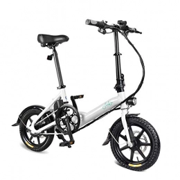 KPLM Bici KPLMR Electric - Bicicletta Pieghevole Unisex con Freno a Disco Doppio, Portatile, per Ciclismo Bianco