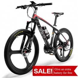 LANKELEISI Bici LANKELEISI S600 Mountain Bike Ultra Leggera da 18 kg in Fibra di Carbonio Senza Bicicletta elettrica con Freno Idraulico Shimano Altus (Nero Rosso)