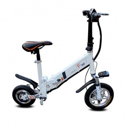 Lhcar Bici Lhcar 12"Bicicletta elettrica Pieghevole piegante di 36V 250W Mini Batteria al Litio per Adulti Automobile elettrica astuta piegante per Adulti assistita, White