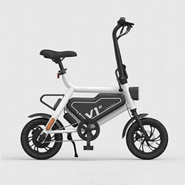 LILIJIA Bici LILIJIA Bici Elettrica Montagna Portatile, Bicicletta Elettrica Antiurto 12 '' 250 W con Batteria agli Ioni di Litio Ad Alta capacità 36 V / 7, 8 Ah, Pendolarismo All'aperto in Città, Bianca