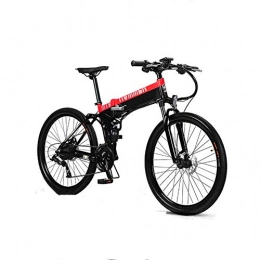 LILIJIA Bici LILIJIA Bici Elettrica Pieghevole per Adulti All'aperto, 20"Bici Elettrica / Pendolare Ebike con Motore 350w, Batteria al Litio di Grande capacità 48v 10ah, può Sopportare 150kg, Rosso