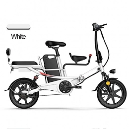 LILIJIA Bici elettriches LILIJIA Bici Elettrica Viaggio Pieghevole per Adulti, Ebike Elettrica 14"con Motore 400 W, 36V / 8Ah con Batteria Rimovibile agli Ioni Litio Grande capacità, con Tre modalità Funzionamento, Bianca, 20Ah