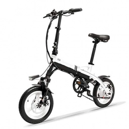 LILIJIA Bici elettriches LILIJIA Bicicletta Elettrica 14 '' 400 W per Adulti, 36 V 8.7 Ah Batteria al Litio Ad Alta capacità Pendolare Urbano Bicicletta Elettrica Pieghevole velocità Massima 25 Km / H, Bianca, 3251