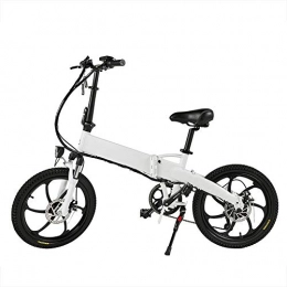 LILIJIA Bici elettriches LILIJIA Bicicletta Elettrica 20"per Bici Elettriche per Adulti, Fuoristrada E-MTB Lega Magnesio 350 W 48 V Batteria agli Ioni Litio Rimovibile 5 velocità Bicicletta per Uomo Donna, Bianca