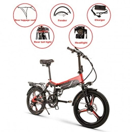 LILIJIA Bici elettriches LILIJIA Bicicletta Elettrica Pieghevole per Adulti, 500 W 20"Pneumatici con Batteria Litio Grande capacità 48v / 10.4ah, per Pendolari City Commuting Outdoor Ciclismo Viaggi Allenamento