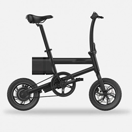 LILIJIA Bici LILIJIA Biciclette Elettriche 12 Pollici per Bici Montagna per Adulti Alte Prestazioni in Acciaio al Carbonio, Bici al Litio Alta Efficienza 36v / 6ah, Autonomia in Chilometraggio 25-30km, Nero