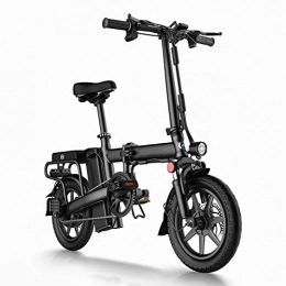 LILIJIA Bici elettriches LILIJIA Biciclette Pieghevoli Elettriche per Adulti, Bici Bici Elettrica Ebike in Lega Alluminio 350W Rimovibile 48V / 20Ah Batteria agli Ioni Litio Ad Alta capacità, Nero