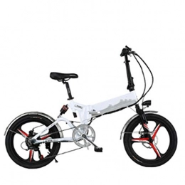 LILIJIA Bici LILIJIA E-Bike 20"48v 10ah Batteria al Litio Alta capacità 7 velocità Bici Elettriche per Adulti E-Bike Leggera Regolabile in Lega Magnesio con Telaio per Pendolarismo Viaggio Bicicletta, Bianca