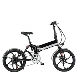 LILIJIA Bici elettriches LILIJIA E-Bike 20"48v 10ah Batteria al Litio Alta capacità 7 velocità Bici Elettriche per Adulti E-Bike Leggera Regolabile in Lega Magnesio con Telaio per Pendolarismo Viaggio Bicicletta, Nero