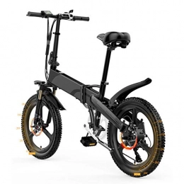 LILIJIA Bici elettriches LILIJIA Mountain Bike Pieghevole Elettrica 20 Pollici per Adulti con Batteria agli Ioni Litio Rimovibile Ad Alta capacità Rimovibile 10, 4Ah Alta capacità, Quotidiani e Pendolari, Grigio, 48V / 10.4Ah