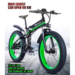 LIU Bici elettriches LIU Bicicletta elettrica grassa da 1000 W. 48V Mens Mountain E Bike 21 velocit Pedali Fat Bike da 26 Pollici per Bici da Strada (Batteria al Litio Rimovibile)