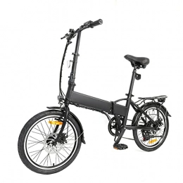 LIU Bici elettriches LIU Bike elettrica Pieghevole for Adulti Bike elettrica Pieghevole da 20 Pollici Adulti 3 6 V 350W. Mini Bicicletta elettrica (Colore : Nero)