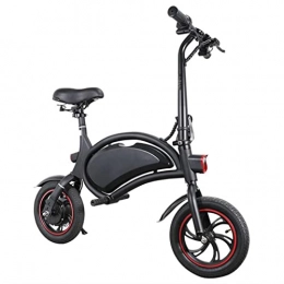 LIU Bici LIU Bike elettrica Pieghevole for Adulti Ebike Leggero ebike 25km / h 12 Pollici Ruota Mini potenti Uomini Scooter elettrici da Donna (Colore : Nero)